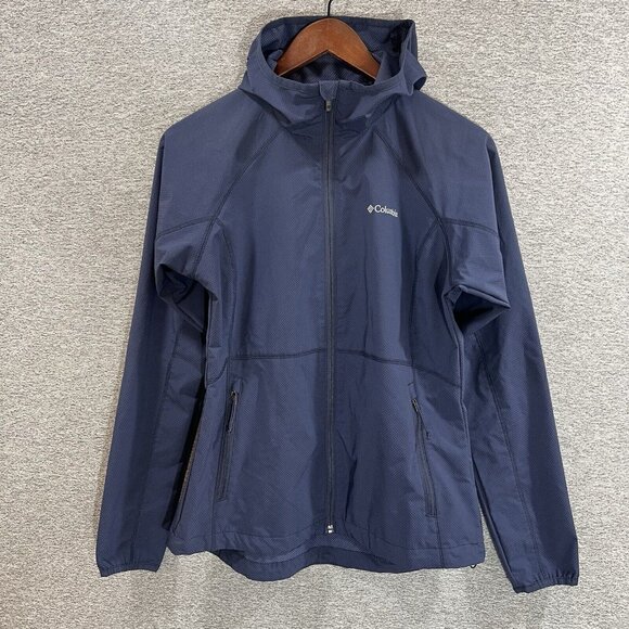 Columbia Sportswear Windbreaker Womens Size Medium Y2K Blue Jacket - Picture 14 of 15
